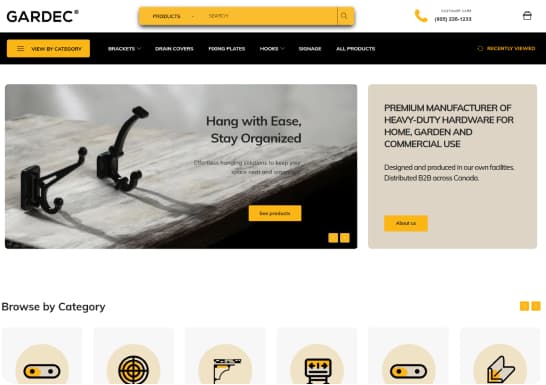 B2B Hardware Website Built for Performance overview